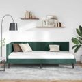 vidaXL Rohový rám postele Tmavozelená 90 cm x 200 cm Zamat