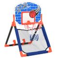 vidaXL Detská multifunkčná basketbalová súprava na podlahu a stenu