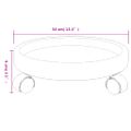 vidaXL Vozíky na rastliny s kolieskami 2 ks sivé priemer 34 cm 35 kg
