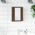 vidaXL LED zrkadlová skrinka hnedý dub 40x12x45 cm kompozitné drevo