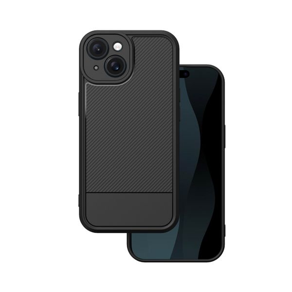 Simple Carbon kryt pre iPhone 15 6,1" čierny