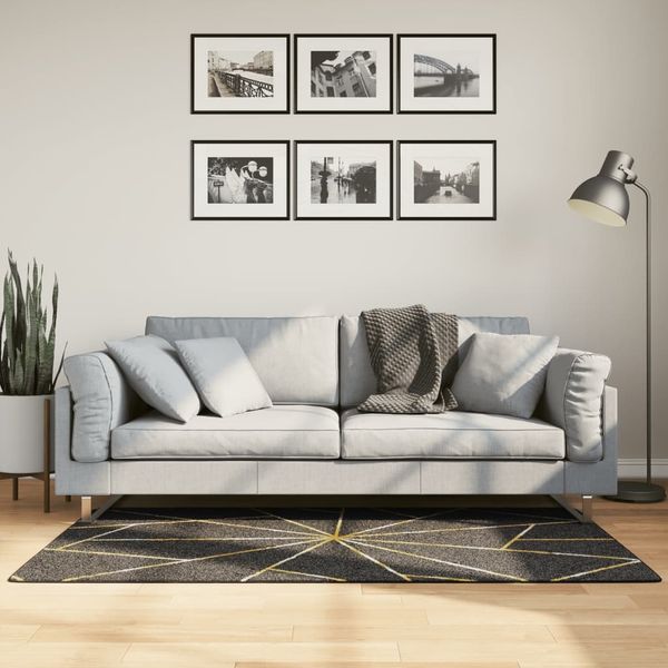 vidaXL Koberec umývateľný čierno-zlatý 80x150 cm