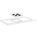 vidaXL Indukčná varná doska, 4 platničky, dotyková, sklo 77 cm 7000 W