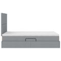 vidaXL Postel s úložným prostorem a matrací Svetlosivá 120 x 200 cm