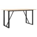 vidaXL Jedálenský stolík v tvare O 140x80x75 cm borovica a oceľ