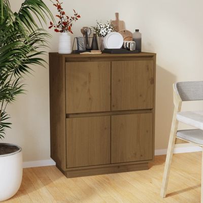 vidaXL Komoda, medovo hnedá 60x34x75 cm, borovicový masív