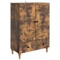vidaXL Servírovacia skriňa Dymový dub 66 x 34,5 x 95 cm