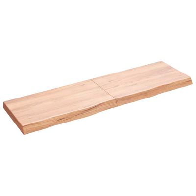 vidaXL Stolová doska bledohnedá 140x40x(2-6) cm ošetrený masívny dub