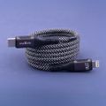 Maxlife MXUC-11 magnetický kábel USB-C - Lightning 1,0 m 27W čierny nylon