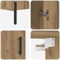 vidaXL Highboard Remeselný dub 69,5 x 34 x 180 cm Kompozitné drevo