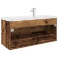 VidaXL drezová skrinka so vstavaným umývadlom a batériou Old Wood