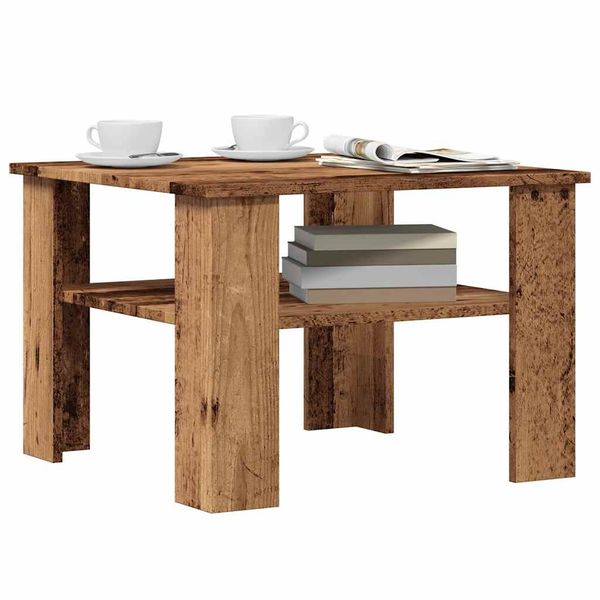 vidaXL konferenčný stolík Old Wood 60x60x42 cm Konštrukčné drevo