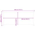vidaXL Slnečná plachta Žltá a biela 4,5 x 2 m 100% polyester Oxford
