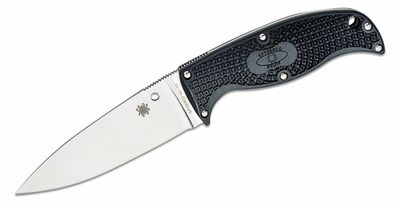 Spyderco FB31PBK2 Enuff 2 Leaf Shape pevný outdoor nôž 10 cm, čierna, FRN, puzdro