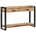 vidaXL Konzolový stôl Hnedá 120 x 33 x 75 cm Masívne mango drevo