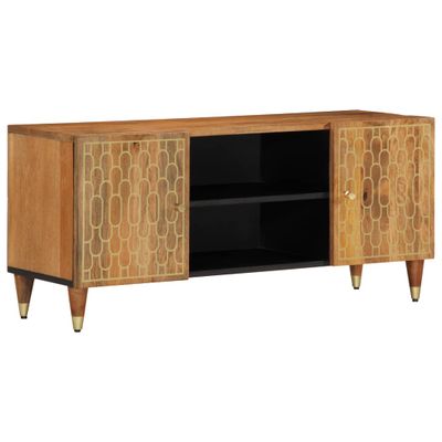 vidaXL TV skrinka 105x33x46 cm masívne mangovníkové drevo