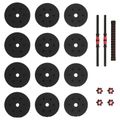 vidaXL 2-v-1 set činiek a činky 20 kg Čierna a červená