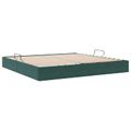 vidaXL Otomanový posteľný rám Tmavozelená 200 x 200 cm Zamat