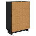 vidaXL Servírovacia skriňa Čierny 66 x 34,5 x 95 cm Konštruované drevo