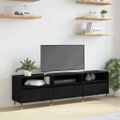 vidaXL TV skrinka 150 x 30 x 45 cm Čierny dub Kompozitné drevo