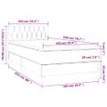 vidaXL Posteľný rám boxsping s matracom a LED ružový 100x200 cm zamat