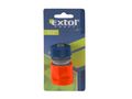 Rýchlospojka na hadicu, 1/2" STOP ventil, EXTOL CRAFT, oranžovo/modrá