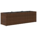 vidaXL Záhradný kvetináč s 2 nádobami hnedý 105x30x32 cm polyratan