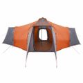 vidaXL Tipi stan 8-miestny Šedá a oranžová taft