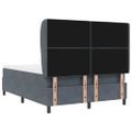 vidaXL Posteľ s pružinovým rámom Tmavo šedá 200 x 160 cm Zamat