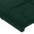 vidaXL Čelo postele s LED tmavozelené 200x5x78/88 cm zamat