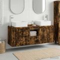 vidaXL Set kabinetov do kúpeľne 3 ks Dymový dub 53 x 35 x 63 cm