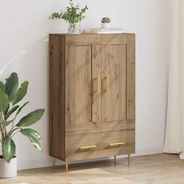 vidaXL Highboard Remeselný dub 69,5 x 31 x 115 cm Kompozitné drevo