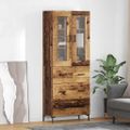 vidaXL Highboard 2 ks Staré drevo 69,5 x 34 x 180 cm Kompozitné drevo