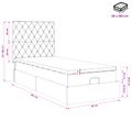 vidaXL Ottoman posteľ s matracom a LED Ružová 90 x 190 cm Zamat