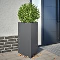 vidaXL Záhradné kvetináče 2 ks antracitové trojuholník 50x43x75cm oceľ