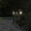 vidaXL Vonkajšia stojaca lampa čierna 80 cm nehrdzavejúca oceľ