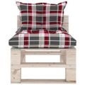 vidaXL 7-dielna záhradná paletová súprava s podložkami, borovica