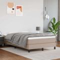 vidaXL Boxspring posteľ s matracom kapučínová 120x200 cm umelá koža