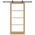 vidaXL Posuvné dvere ORKDAL 93 x 202 cm Prírodná a čierna