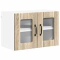 vidaXL Nástenný sklenený kabinet LUCCA Dub sonoma 60 x 31 x 40 cm