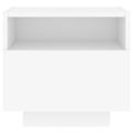 vidaXL Nočné stolíky s LED svetlami 2 ks biele 40x39x37 cm