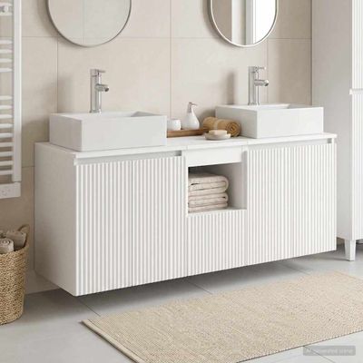 vidaXL Set kabinetov do kúpeľne 3 ks Biela 49,5 x 41 x 62,5 cm