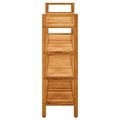 vidaXL Regál na topánky so 4 policami 100x27x80 cm dubový masív