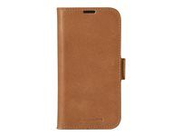 Pouzdro s klopou pro mobilní telefon - kůže full-grain - bronz - pro Apple iPhone 16 Pro