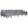 vidaXL Pohovka v tvare L bledosivá 275x140x70 cm látka