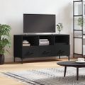 vidaXL TV stolík čierny 102x36x50 cm kompozitné drevo