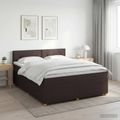 vidaXL Posteľ boxspring s matracom Tmavohnedá 140 x 190 cm Látka