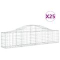 vidaXL Oblúkový gabionový kôš 25 ks 200x30x40/60 cm pozinkované železo