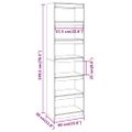 vidaXL Knižnica/deliaca stena medová 60x30x199,5 cm masívna borovica