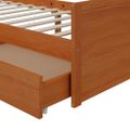 vidaXL Posteľný rám so zásuvkami medovohnedý borovicový masív 90x200cm